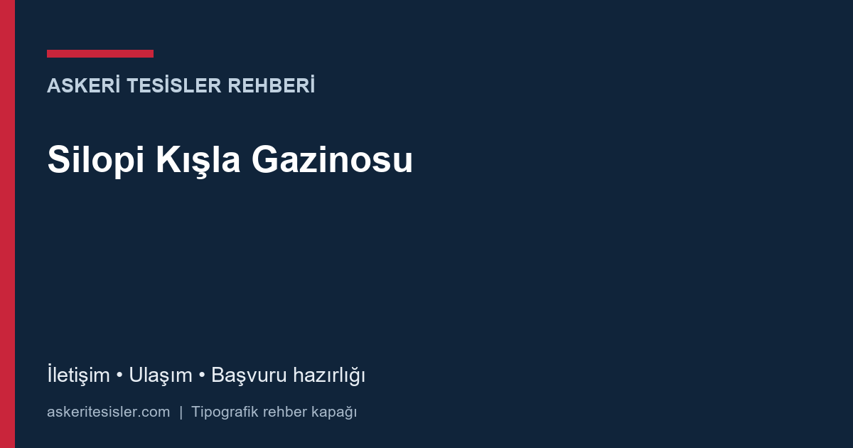 Silopi Kışla Gazinosu – tipografik rehber kapağı