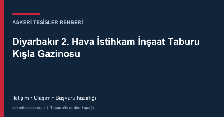 Diyarbakır 2. Hava İstihkam İnşaat Taburu Kışla Gazinosu tesis fotoğrafı